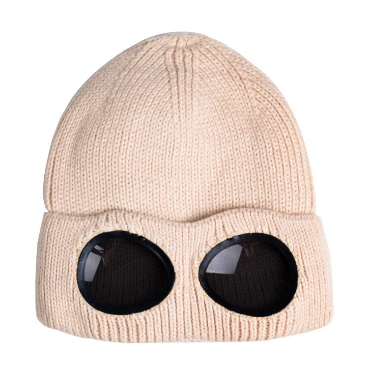 Windproof glasses wool cap
