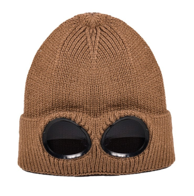 Windproof glasses wool cap