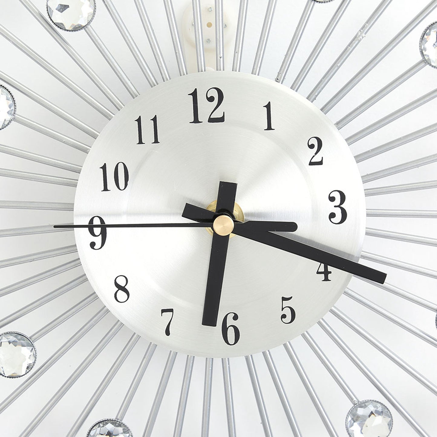 Fashion Luxury Diamond studded Metal Wall Clock Living Room Bedroom Decor